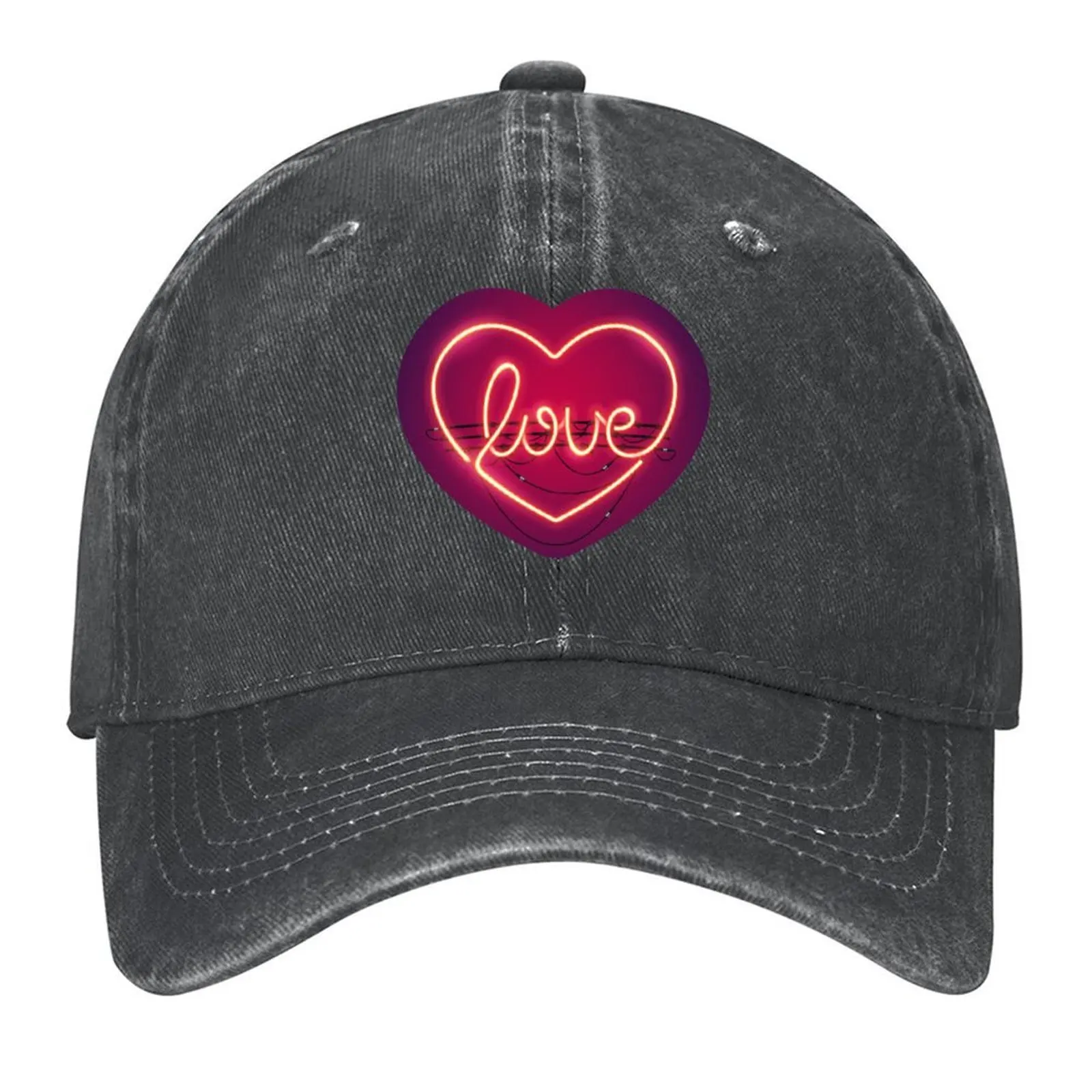 

Love Heart Neon Sign Baseball Cap Snapback Cap Gentleman Hat fun hats Kids Hat Trucker Hats For Men Women's