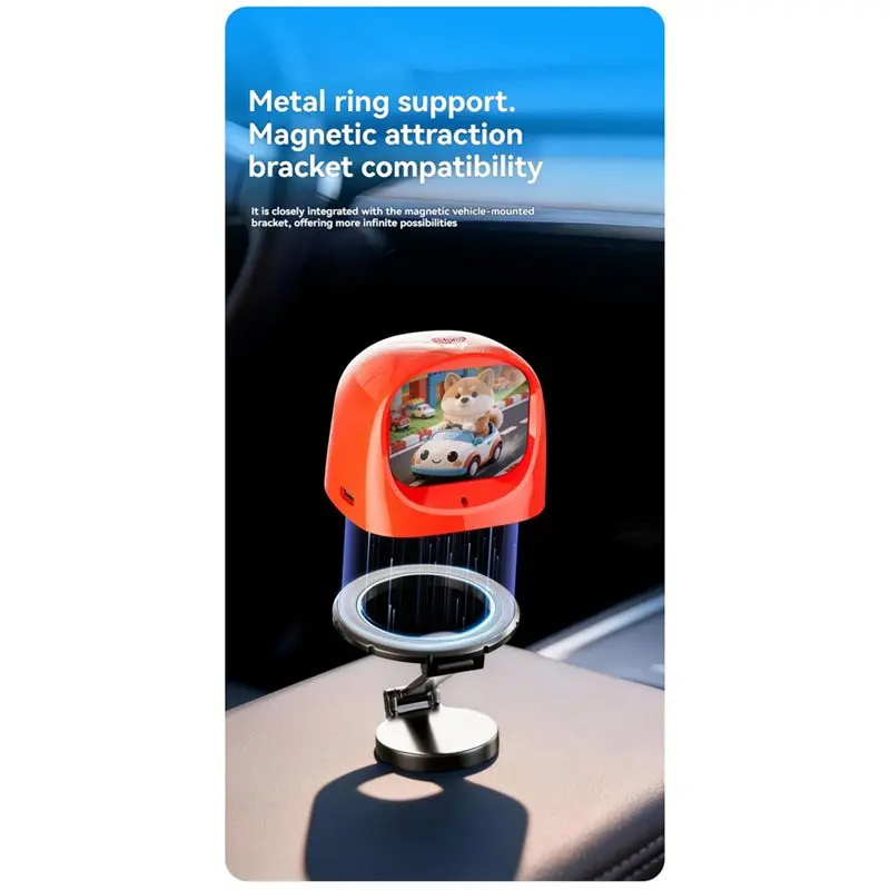 AAAEL-Smart Car Electronic Pet Dashboard Emoticon Companion Magnetic B