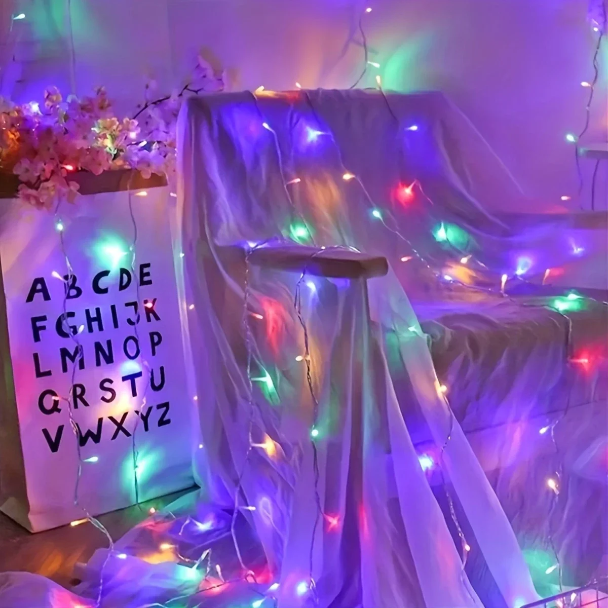 1pc 10/20/40/80LED Battery Powered String Lights Waterproof Fairy Light For Home Garden Party Tree Indoor Outdoor Festival Decor