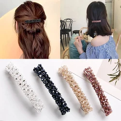 New Korean Elegant Crystal Spring Hair Clips Pins Hairpins Sweet Rhinestone Barrettes Hairgrips For Women Girls Hair Accessories