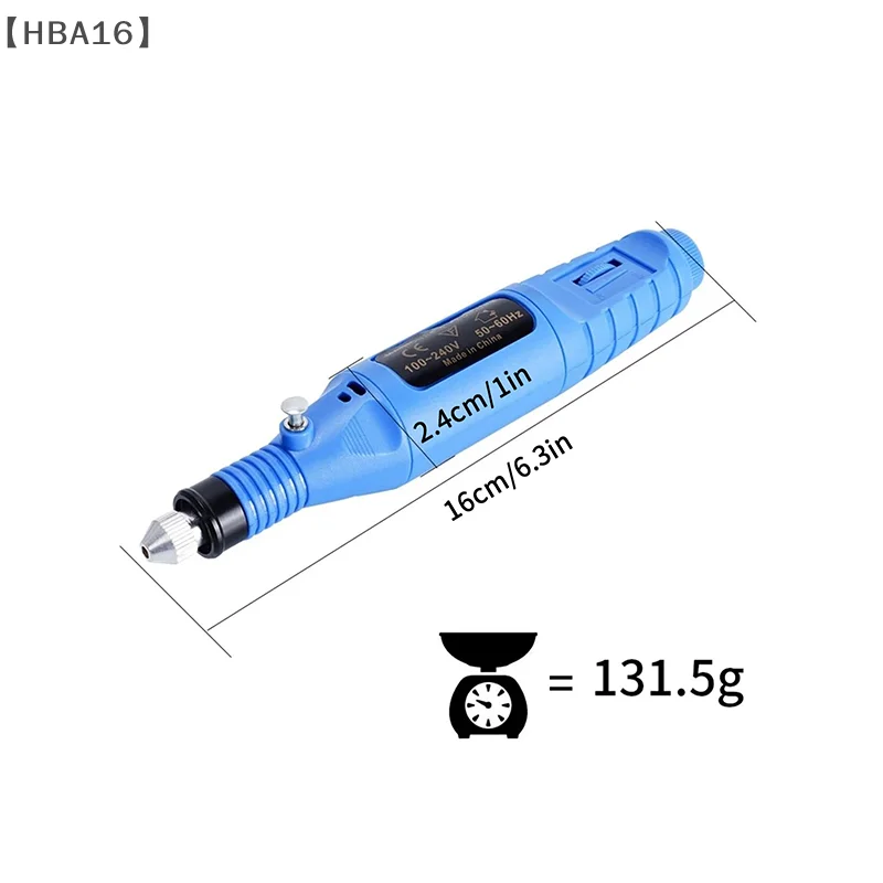 〔HBA16〕Electric Nail Drill Machine Set,Professional Manicure Pedicure Kit With 6 Drill Bits USB Rechargeable Adjustable Speed