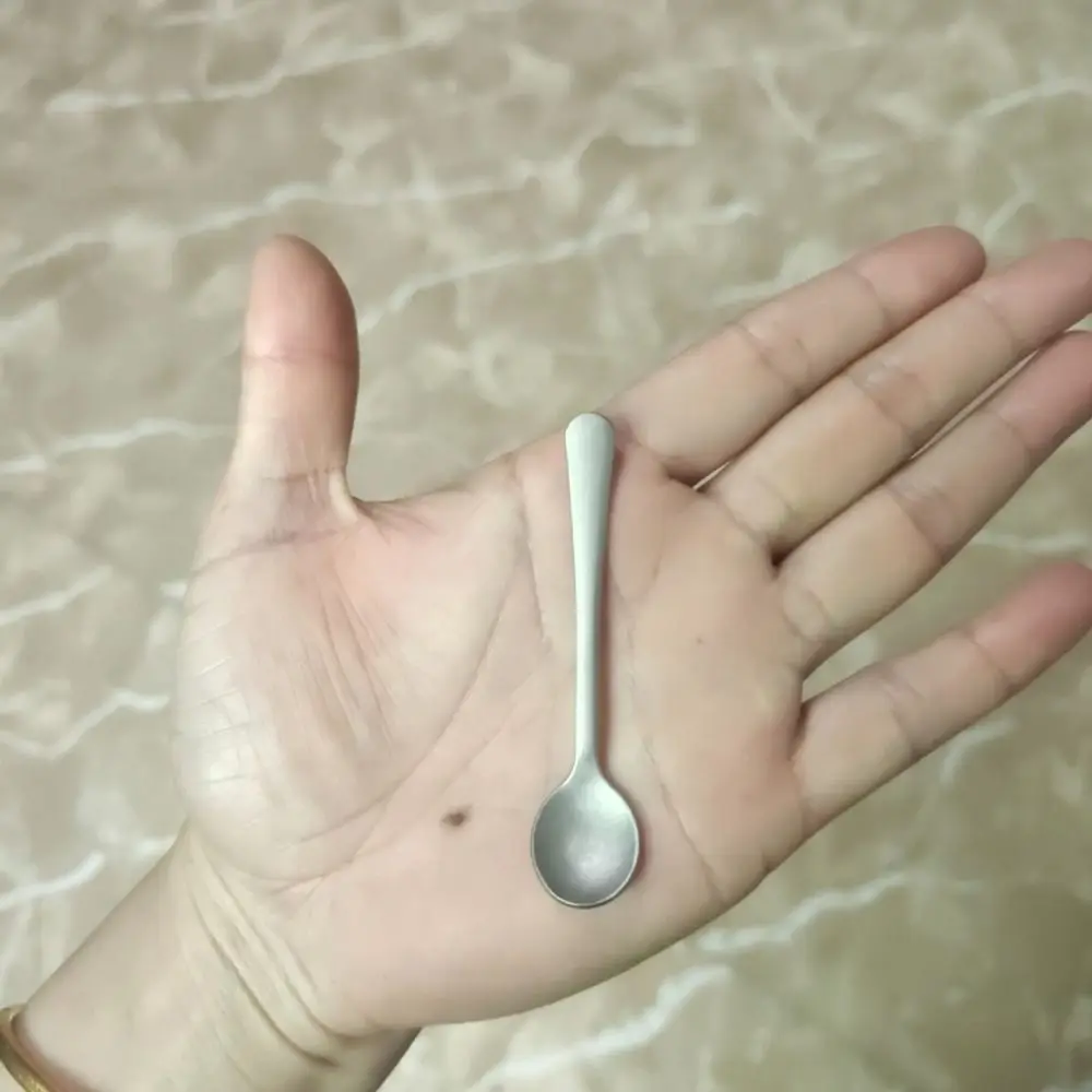 New Titanium Coffee Tea Stirring Spoon Mini Portable Mixing Spoon Long Handle Ice Cream Dessert Spoons Outdoor Kitchen Supplies