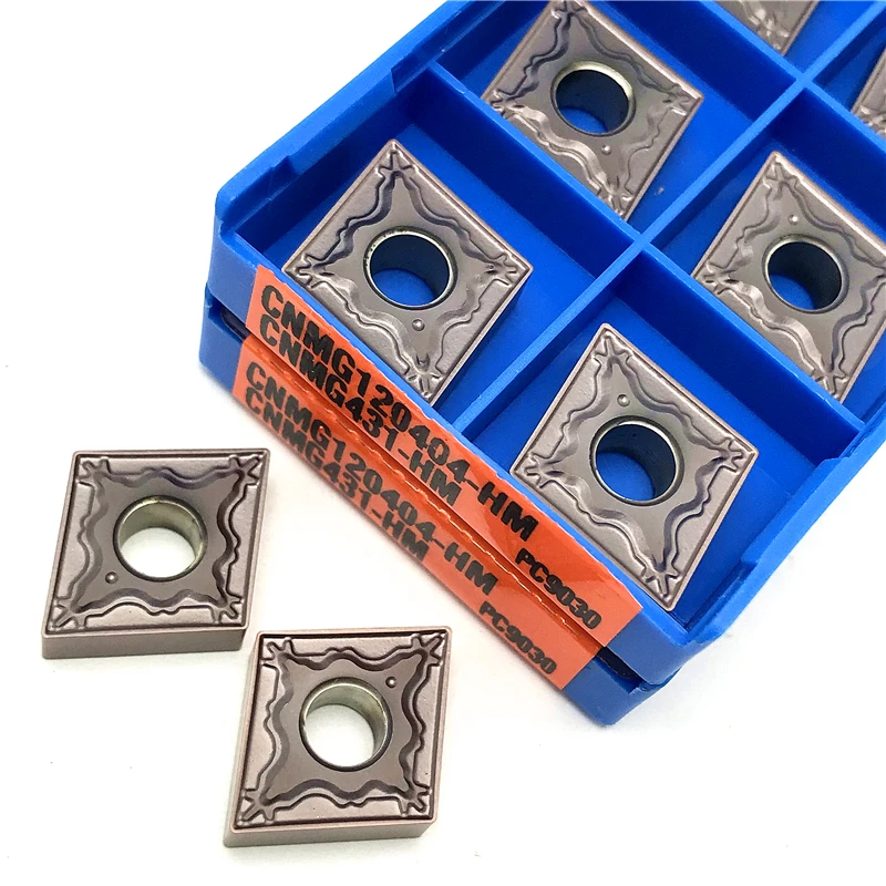 CNMG120404 CNMG120408 HM PC9030/NC3030 스테인레스 스틸 CNC 절삭 선반 도구용 카바이드 인서트 외부 선삭 공구