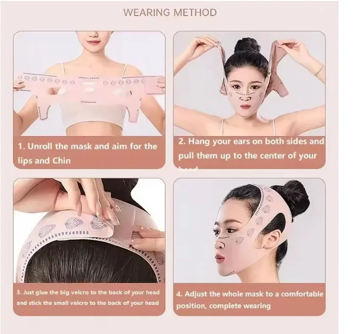 النوم للحصول على وجه V صغير، قناع وجه لرفع الليل، كفاف لشد، قل وداعًا للوجه المستدير والذقن المزدوجة #3