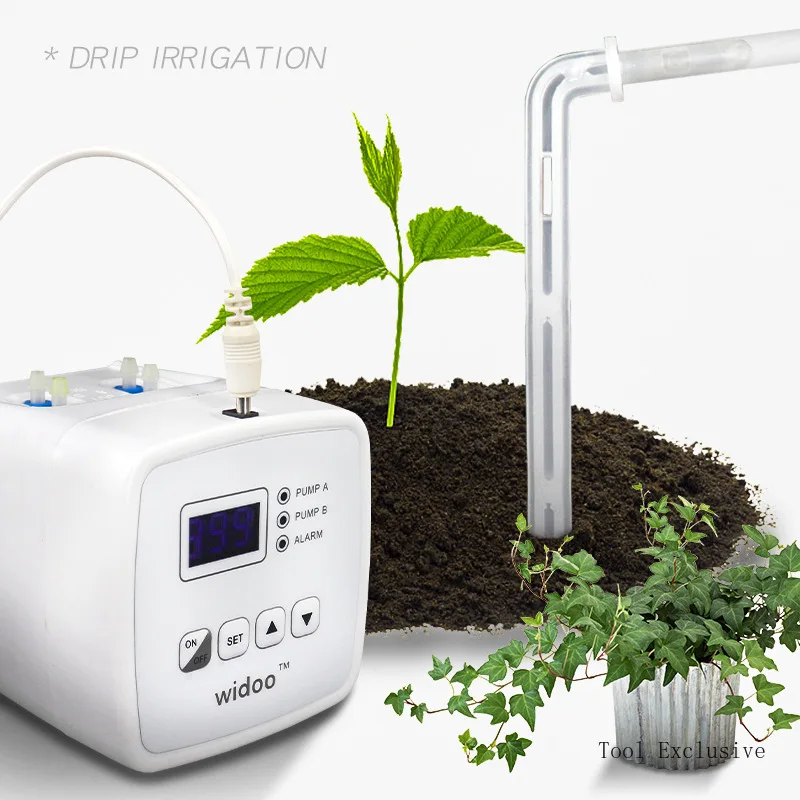 Dispositif d\'arrosage intelligent à double pompe, système d\'irrigation goutte à goutte automatique chronométré, contrôleur APP à distance pour