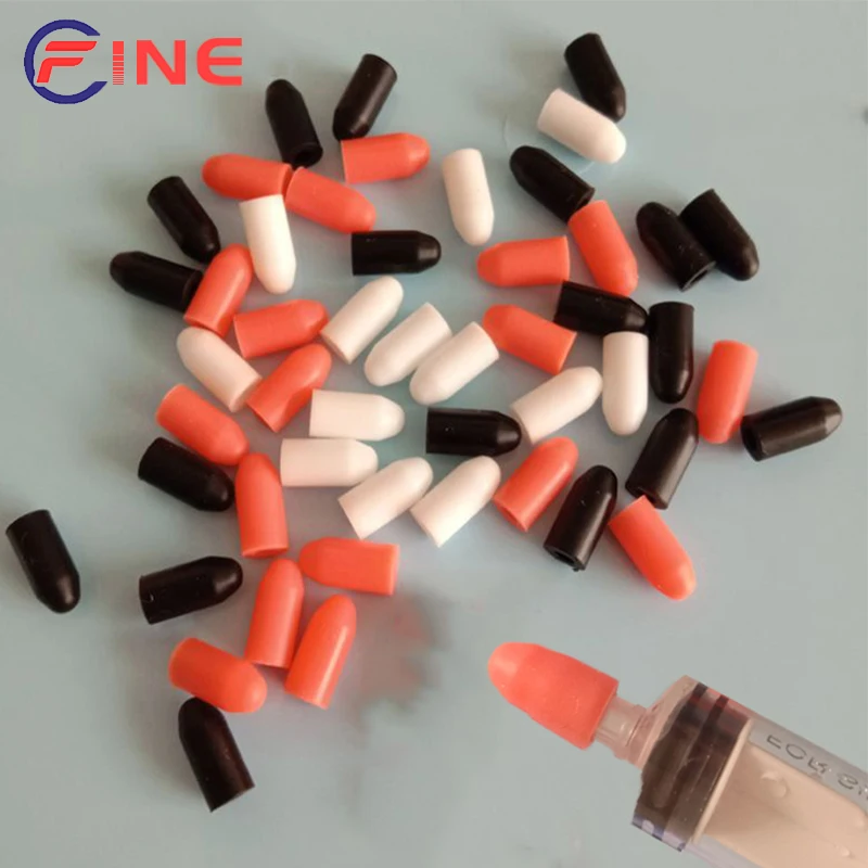 

Silicone Rubber Syringe Head Tip Cap Syringe Dispenser Dispensing Needle Sealing Plug Syringe Cap Storage Waterproof Food Grade