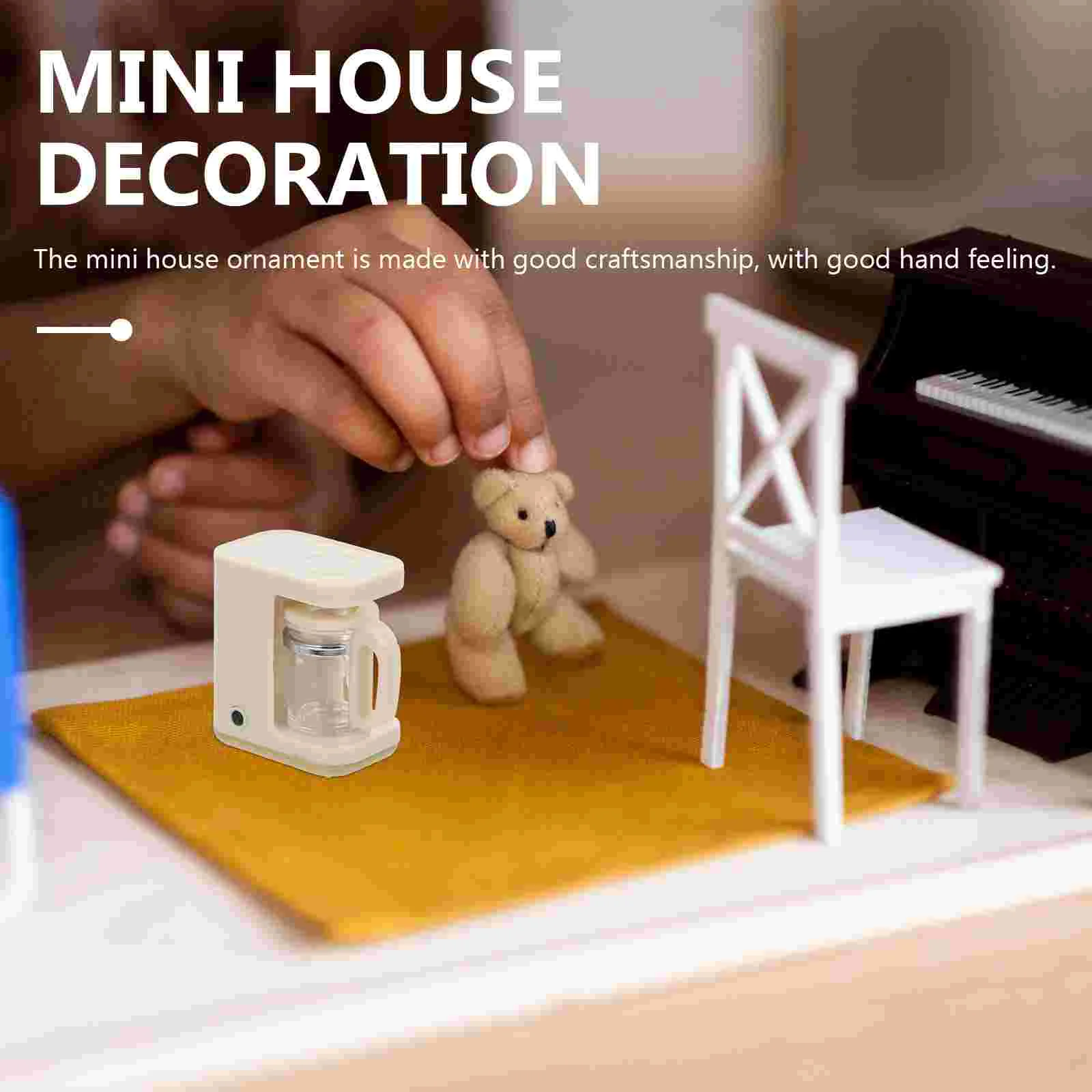 Modelo de máquina de café, Mini electrodoméstico de cocina, casa, pequeño fabricante, adorno, accesorios de decoración del hogar, suministro DIY en miniatura