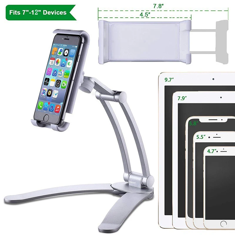 Imagem -04 - Wall Mount Cozinha Tablet Stand Suporte de Metal Smartphones Titulares Mesa se Encaixe 5105 Largura