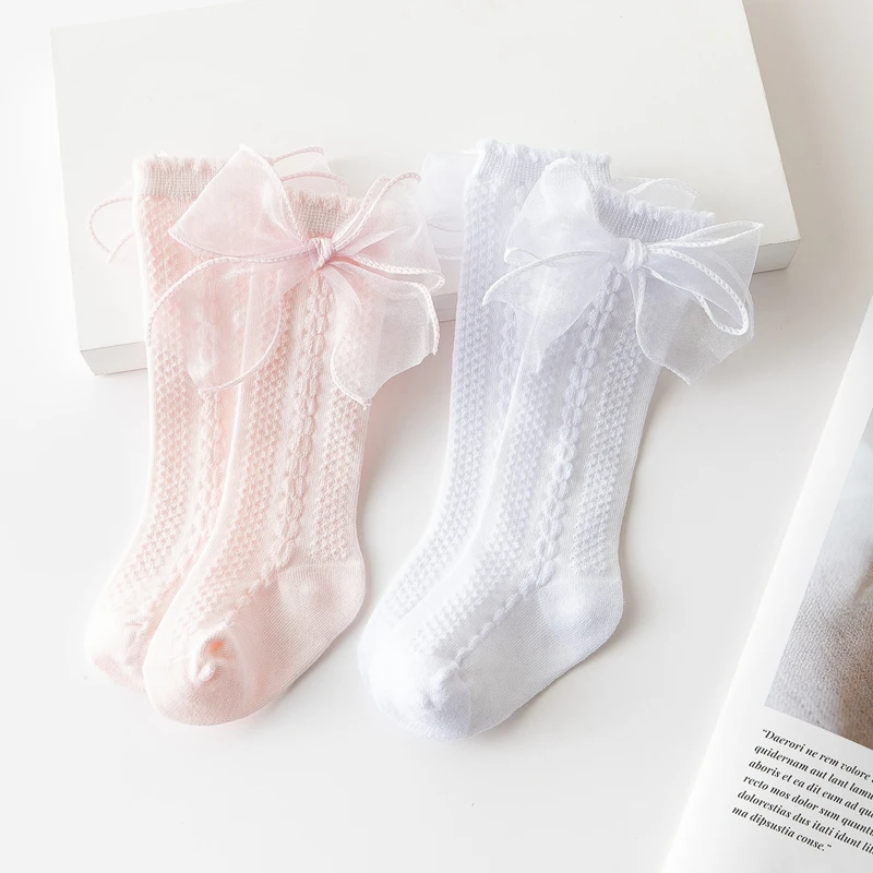 

Blotona Princess Baby Girls Knee High Socks Elastic Dress Socks with Bow Newborn Stockings for Toddler Clothing Accessories