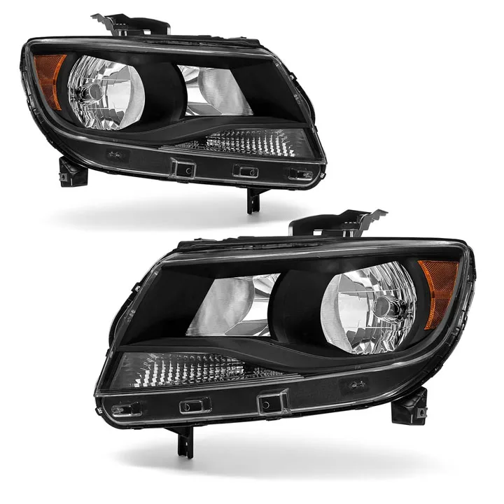 

Headlight for Colorado 2015 -2021 Black Housing Amber Reflector Headlamp