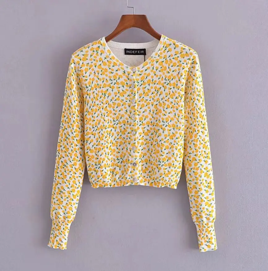 KONDALA 2024 Spring Summer Women Casual Knitted Cardigan Single Breasted O-Neck Jacquard Coats Fashion Women Vintage Sweaters