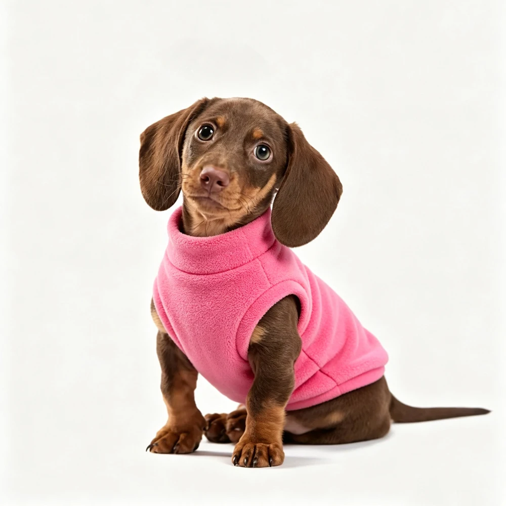 Fleecetrui voor teckels Warme sweatshirt-jumpsuit voor teckels Zachte loungekleding voor miniatuurteckels Trui