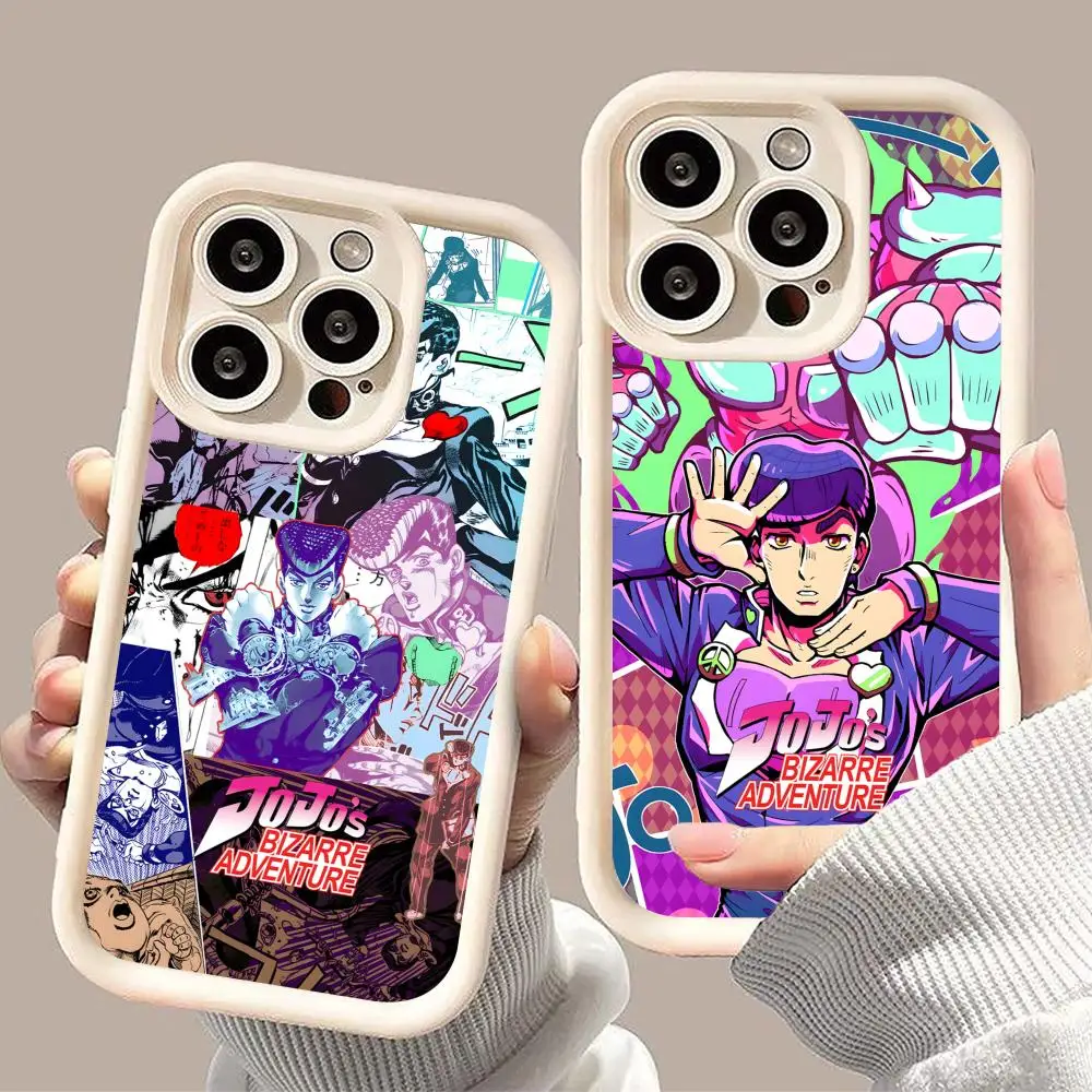 Anime JOJO Josuke Mobile Phone Case for iPhone 17 16 15 14 13 12 11 Air Pro Max Plus Thicken TPU Colorful Cover Cover Cellphones