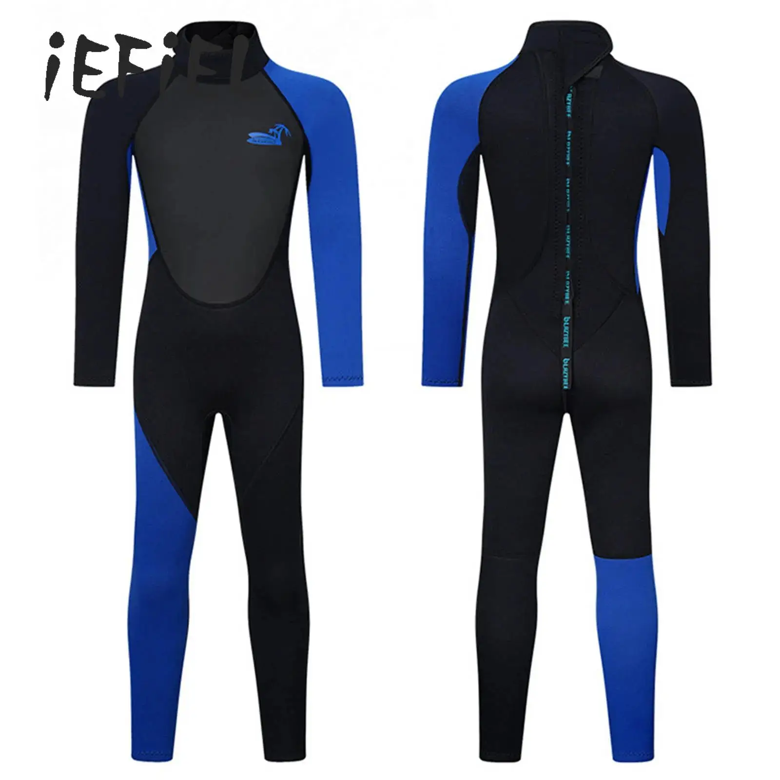

Neoprene Wetsuit 3mm Full Body Teen Boys Long Sleevele One Piece Wetsuit Elastic Diving Suit Water Swimming Surfing Triathlon