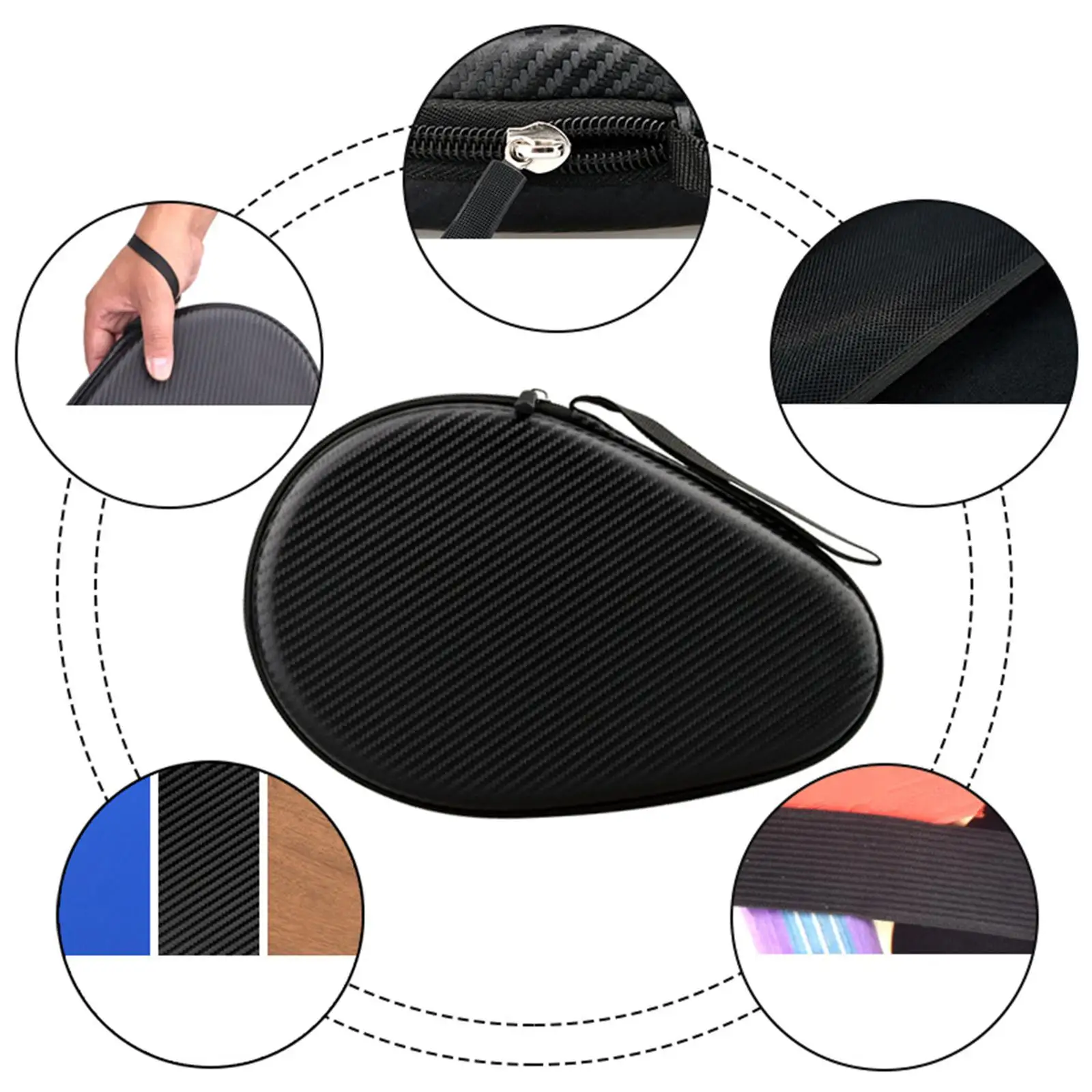 

Table Tennis Racket Case Hard Gourd Table Tennis Protector for Training