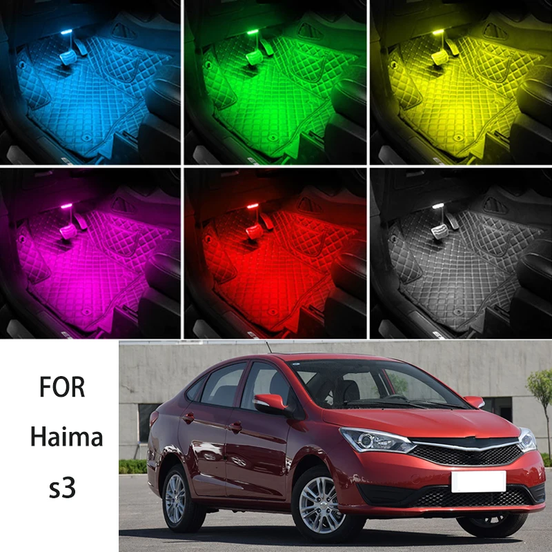 

FOR Haima-s3 LED Car Interior Ambient Foot Light Atmosphere Decorative Lamps Party decoration lights Neon strips