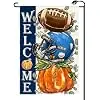 Welcome Fall Football Garden Flag 12x18 Inch Vertical Double Sided Seasonal Autumn Pumpkin Small Flags Farmhouse Outside Dec jjp
