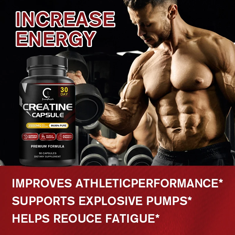 GPGP Greenpeople Creatine Monohydrate Capsule Build abdominal Muscle & Athletic endurance Muscle Whey protein for Gym