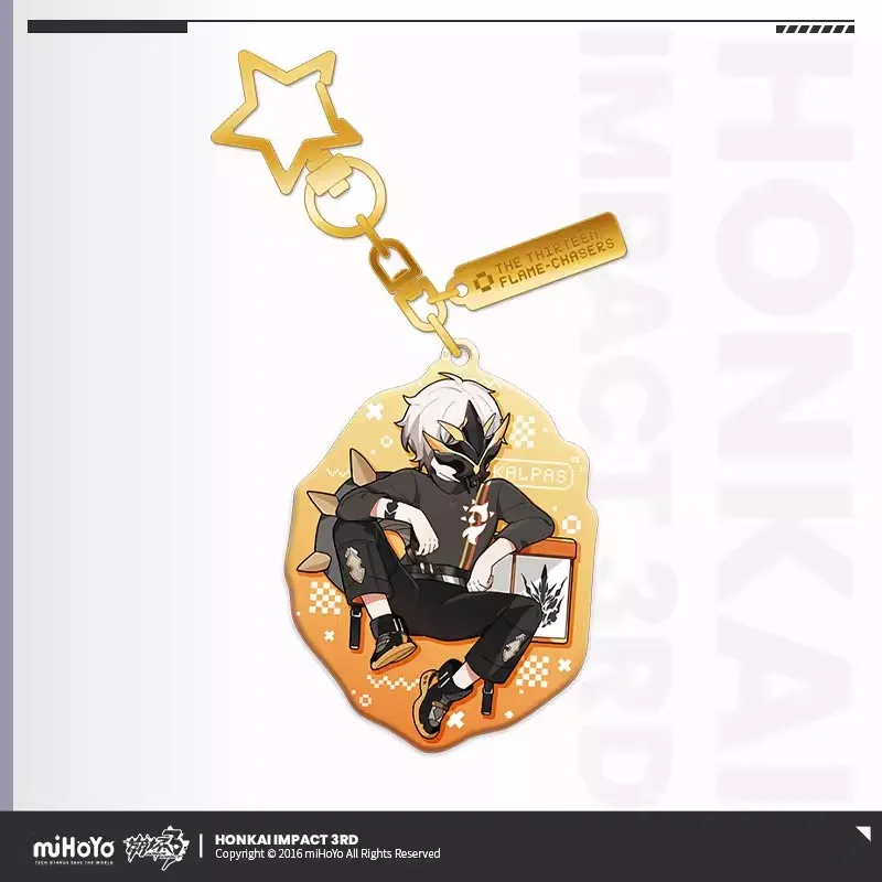 Anime Cosplay Diy Accessories Game Honkai Impact 3 Theme Stars Keychain Mobius Pardofelis Su Kalpas Elysia Kevin Metal Pendant