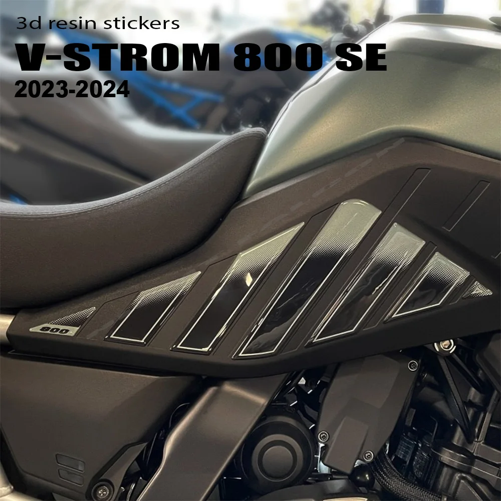 

For V-Strom 800 SE 2023-2024 V Strom 800SE Motorcycle Accessories Tank Pad 3D Epoxy Resin Sticker Protection Complete Kit