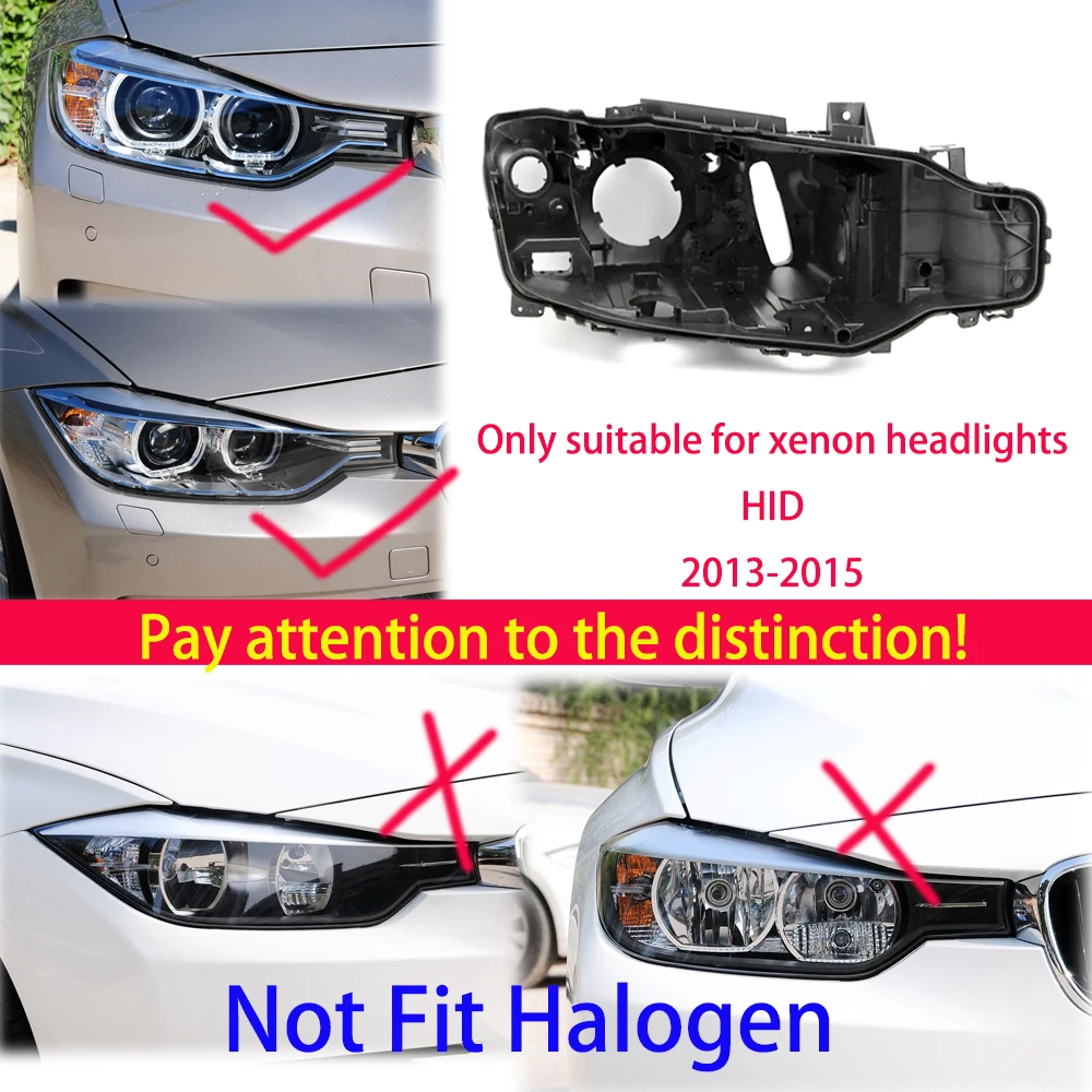 Headlight Base Headlamp House For BMW 3 Series F30 2013-2015 F35 2016-2018 Car Rear Base Front Auto Headlight Back House