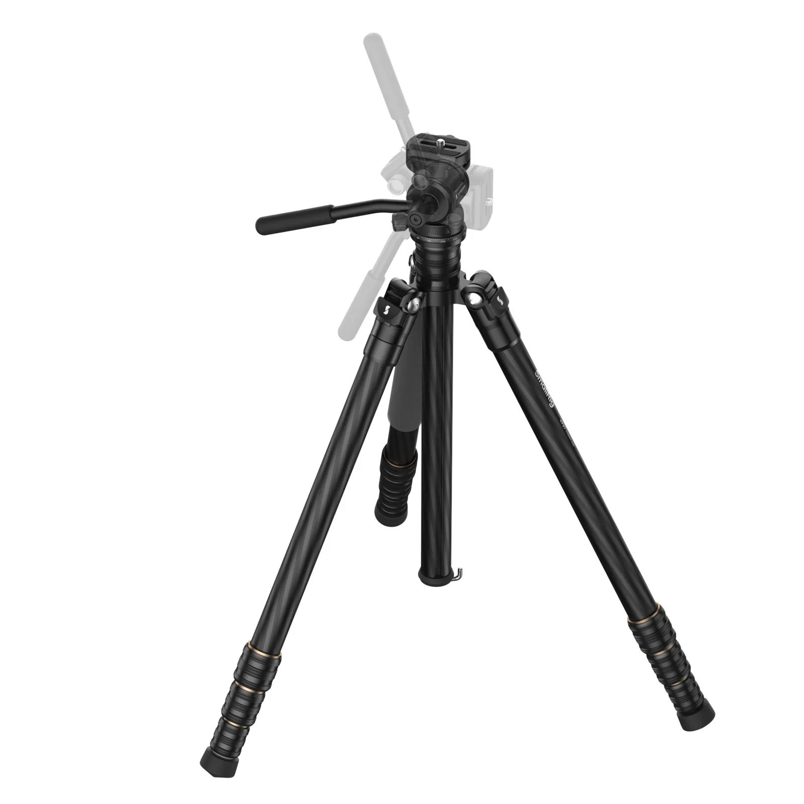 Smallrig CT150 Travel Video Tripod Kit Lightweight Stable Reverse-folding Carbon Fiber Monopod for Travel Photography Bears 3kg