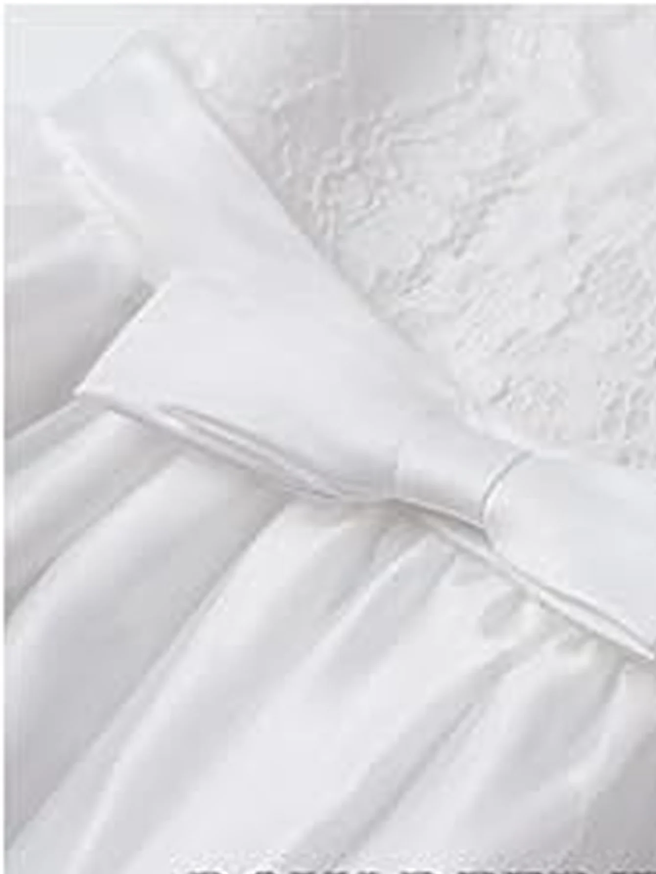 فستان الأميرة الساتان الزفاف الأبيض للأطفال لحفلات أعياد الميلاد الأولى فستان حفلة المعمودية للفتيات ملابس حديثي الولادة من 9 إلى 12 شهرًا #6