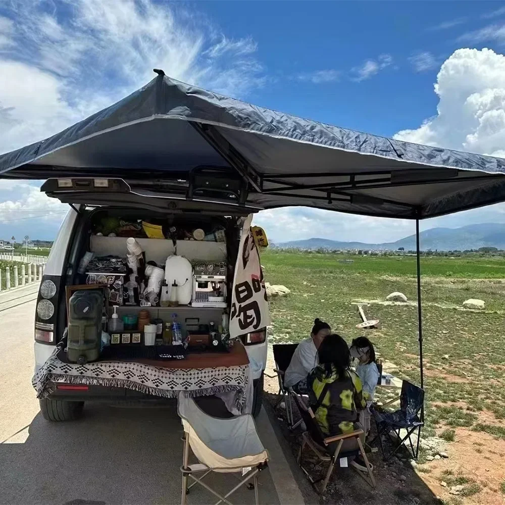 

Best Suv Car Side Tent Sun Canopy Cover Shade Shed Roof Freestanding 270 Awning Legless Fan Shaped Space Waterproof For Sale