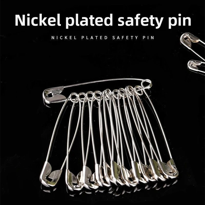 50 Pcs/box Rust Proof Safety Pins High Hardness Thickened DIY Sewing Accessories Clothing Tag Fasteners Multiple Specifications