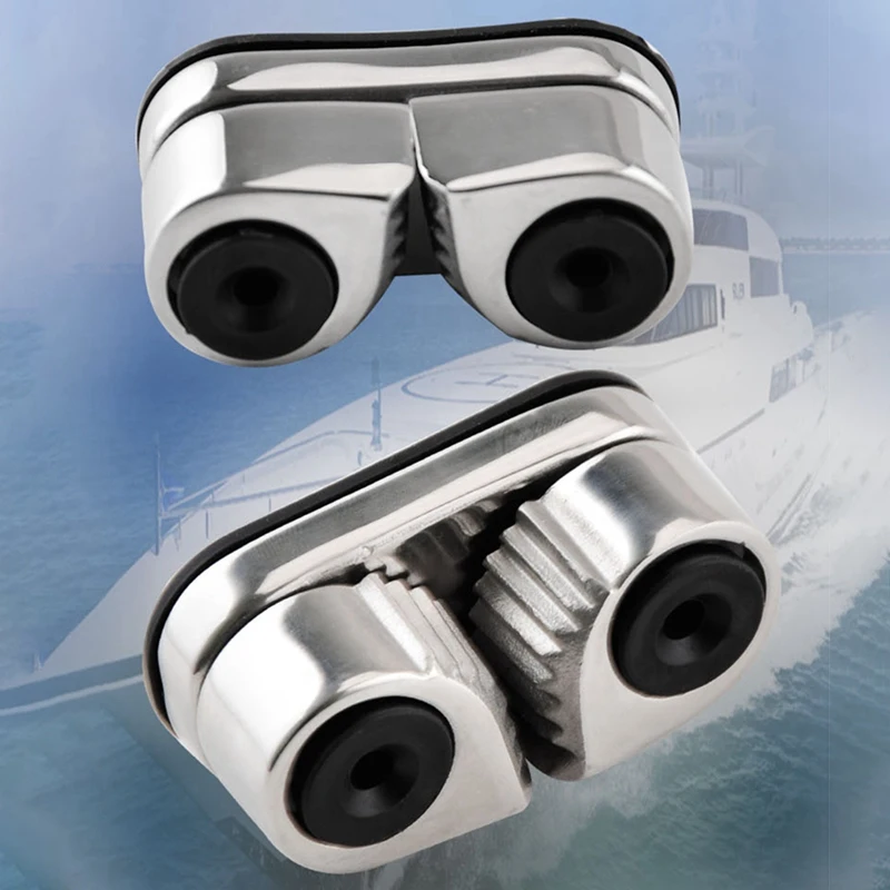 316 Stainless Steel 2 Row Ball Bearing Cam Cleat Leading Ring Equipment Boat Rope Wire Fairlead Durable