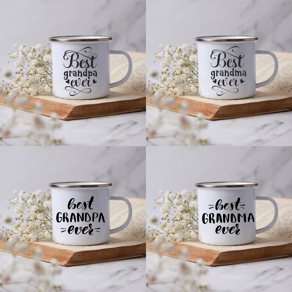 Best Grandma Ever Mug Best Grandpa Coffee Mugs Tea Cups Birthday Gifts for Grandparents from Granddaughter Grandson