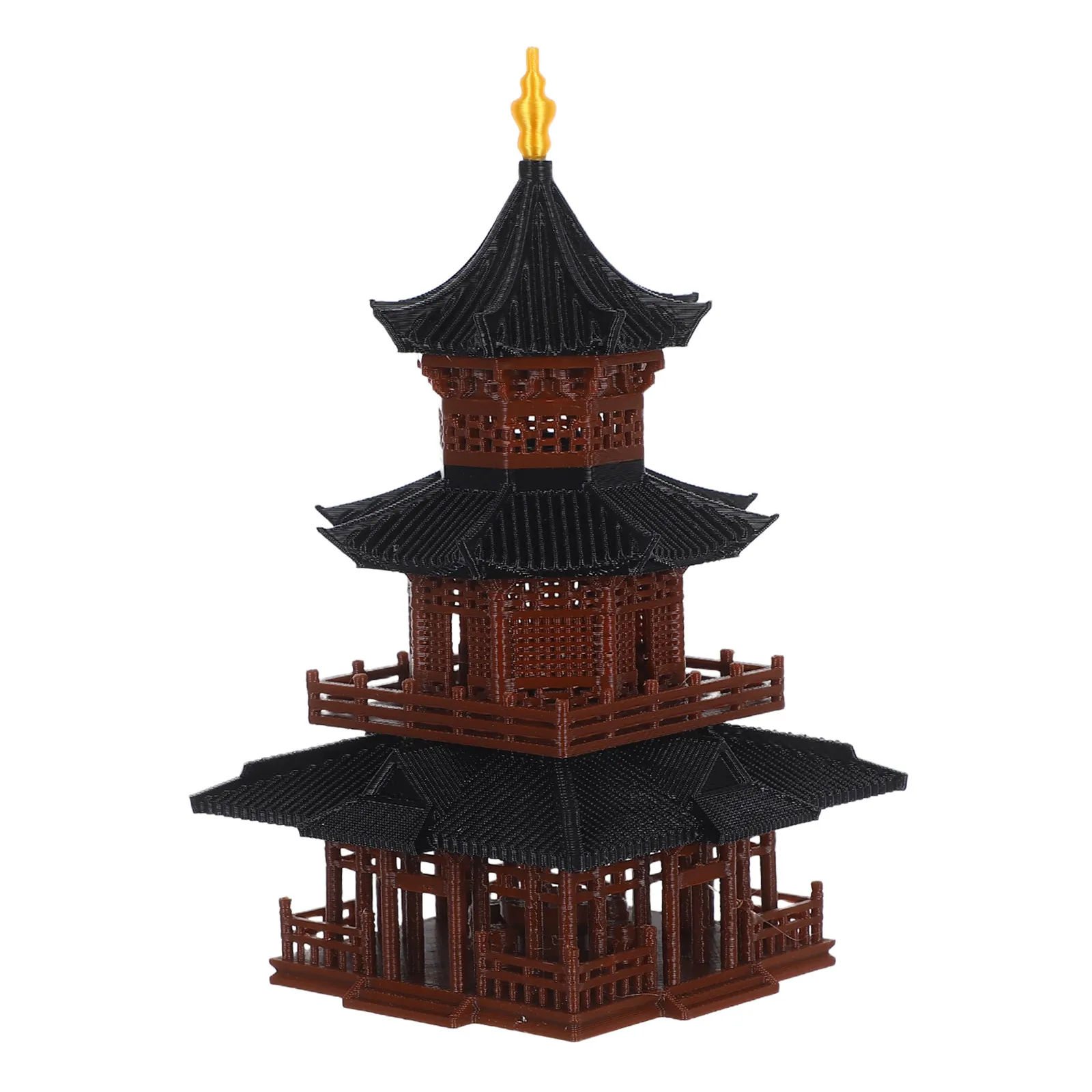 Asian Fish Tank Decor Aquarium Decorative Statues Desktop Miniature Bonsai Decoration Ornament Landscape Tower