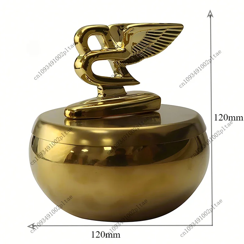 Ashtray SPIrit of Ecstasy Logo and B Logo Cigar Bottom Large Diameter Titanium Metalhousehold Luxury Rolls Ash Tray