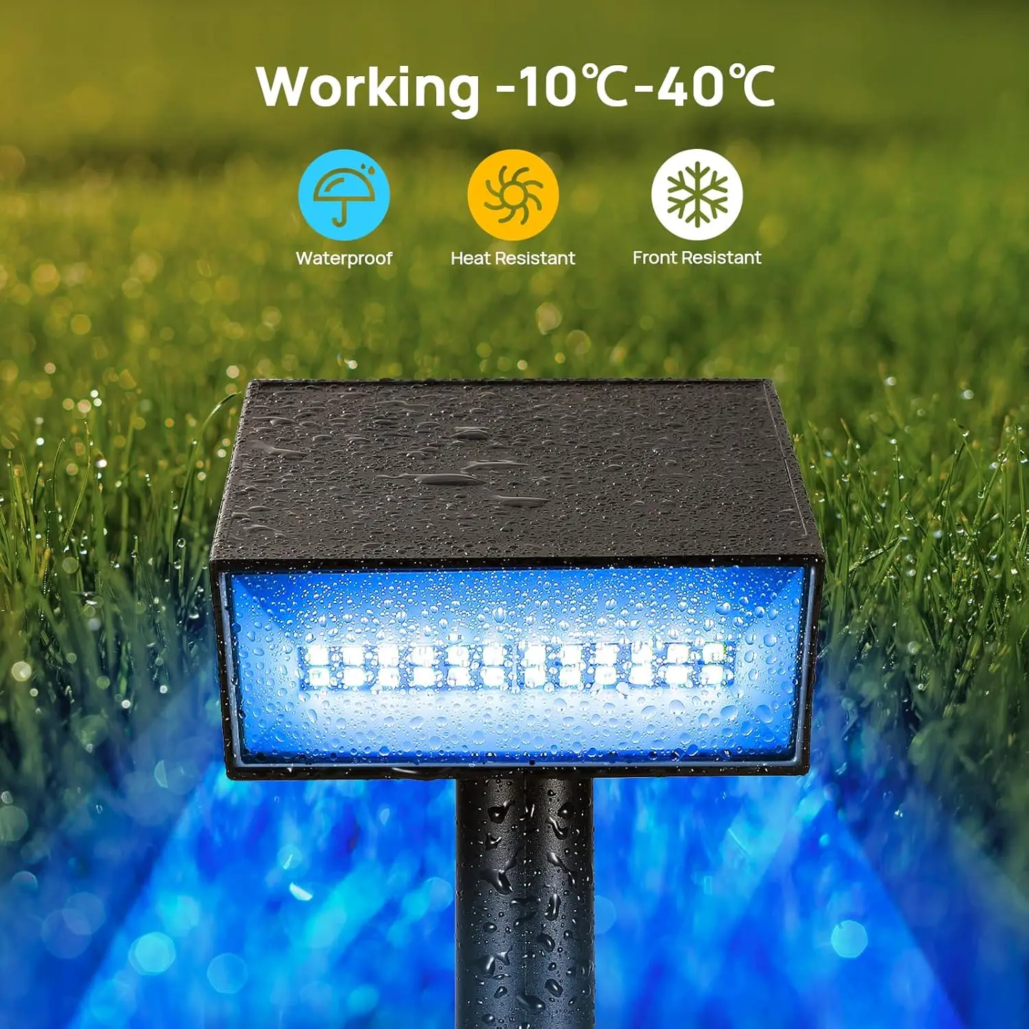 Adjustable 170° Solar Spot Lights Outdoor, 7 Multicolored Waterproof IP65 Garden Landscape Lighting for Yard Pool Tree, 4 Pack