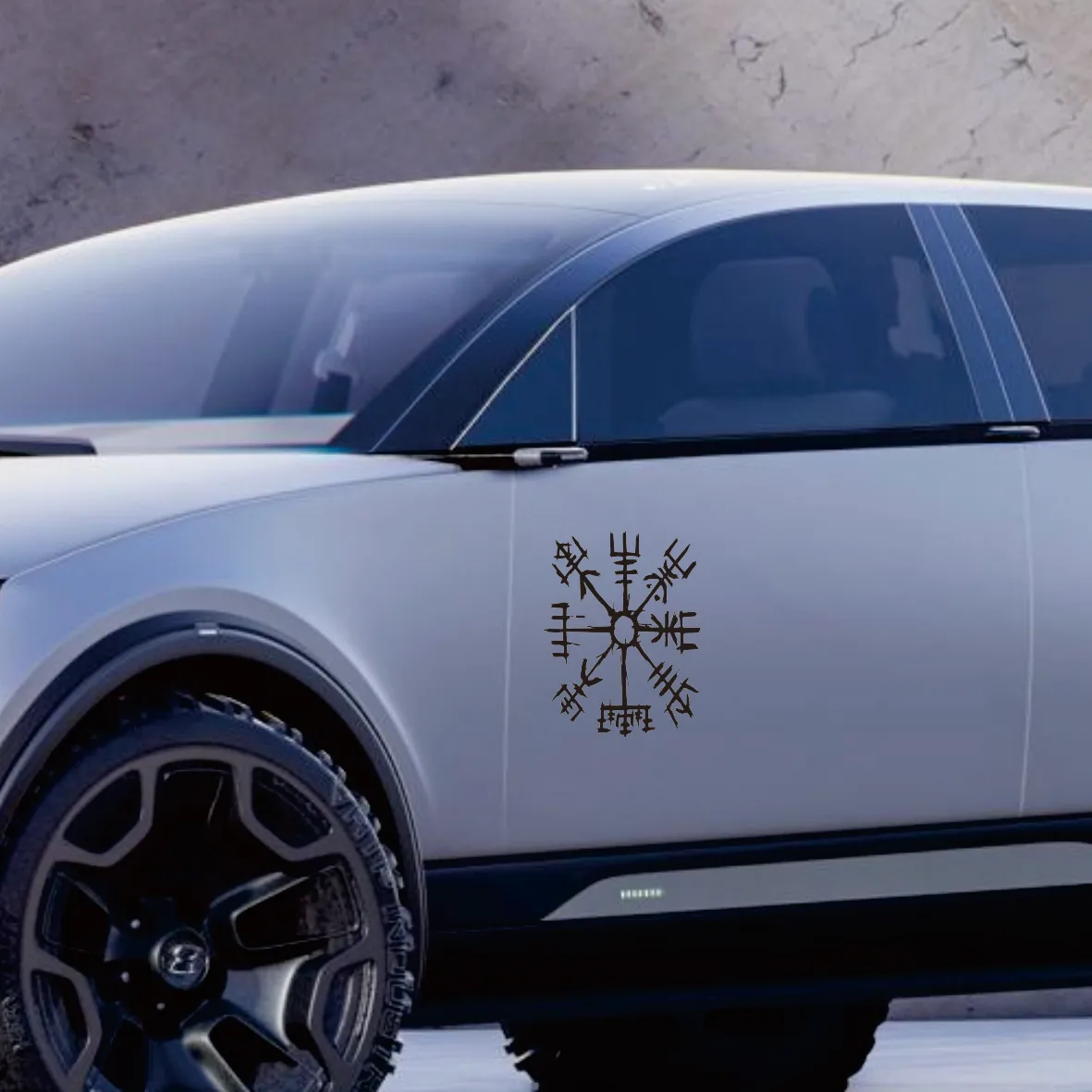 

Viking Compass Vinyl Decal Sticker - Universal Car Styling for Fiat Grande Punto, Toyota - Window & Bumper Decor