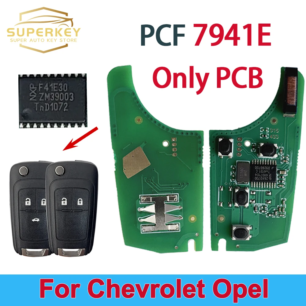 

5WK50079 Печатная плата дистанционного ключа автомобиля FCF7941E 433 МГц для Chevrolet Opel Vauxhall Corsa Tourer Cascade E Zafira Mokka Viva Astra J