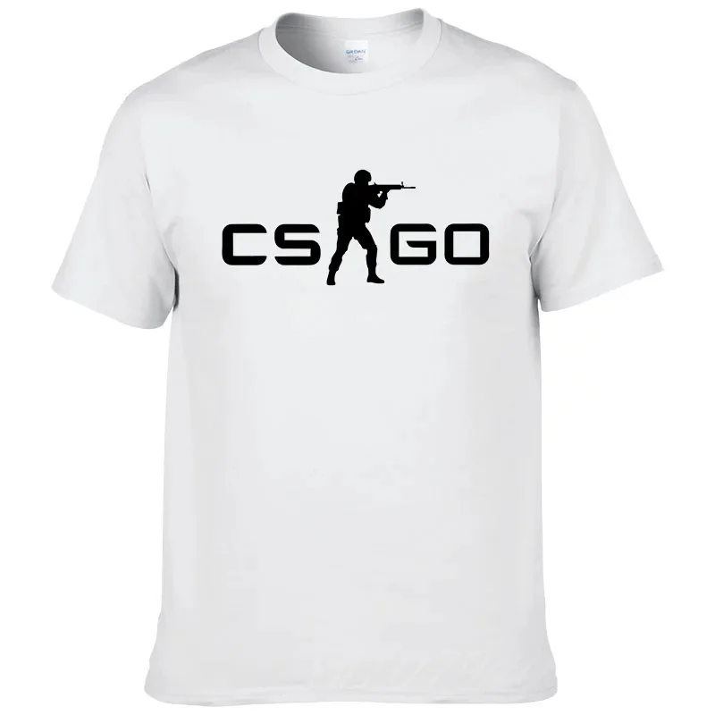 2024 New Summer Men Brand Tee CS GO T Shirt Counter Strike Global Offensive Printed Casual Games Team Funny Cotton Tops Clothing