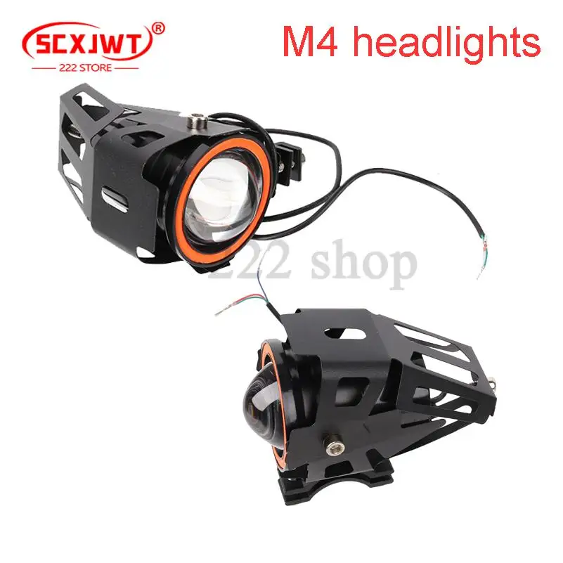 

1pcs Motorcycle Headlight Fog Lights Super Bright Eyes Additional Spotlights Universal Auxiliary U7 Mini LED Driving Lamp