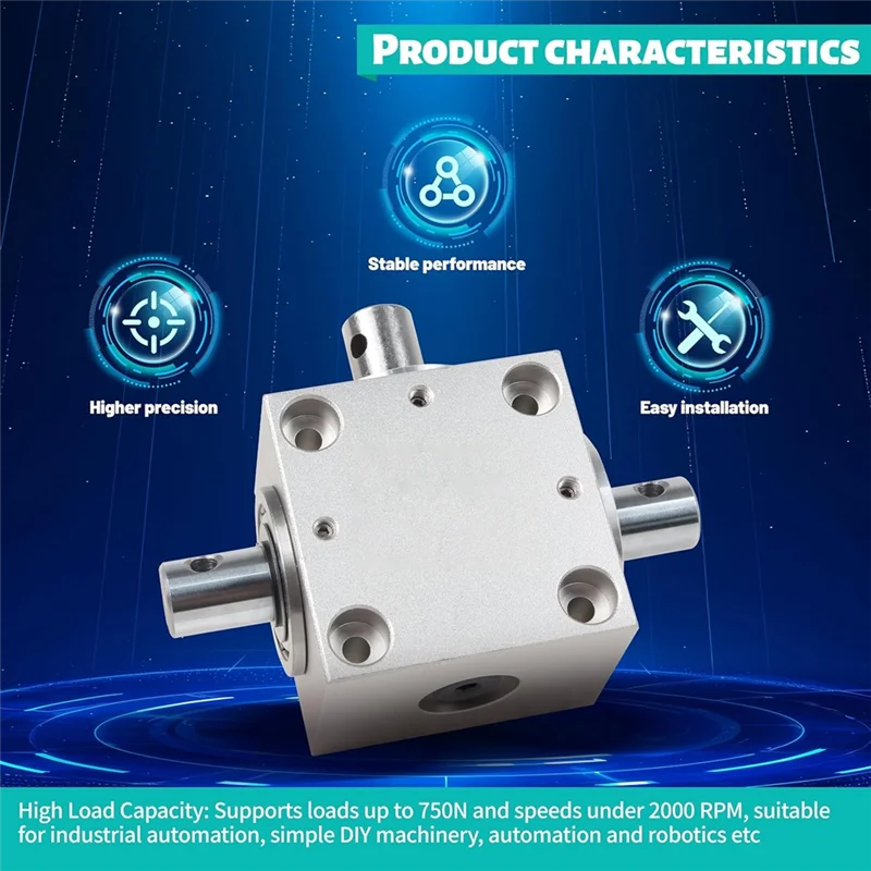 

Right Angle Steering Gear With Different Direction Dual Output Shaft 15Mm For DIY Mechanical