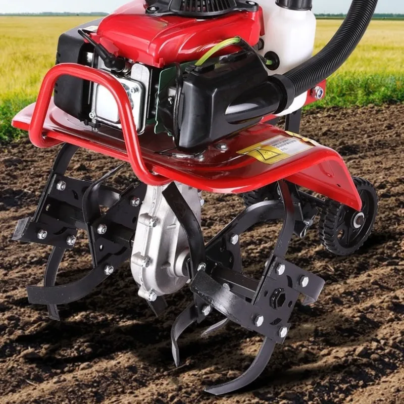 

Small agricultural rotary tiller power beater weeding and ditching machine
