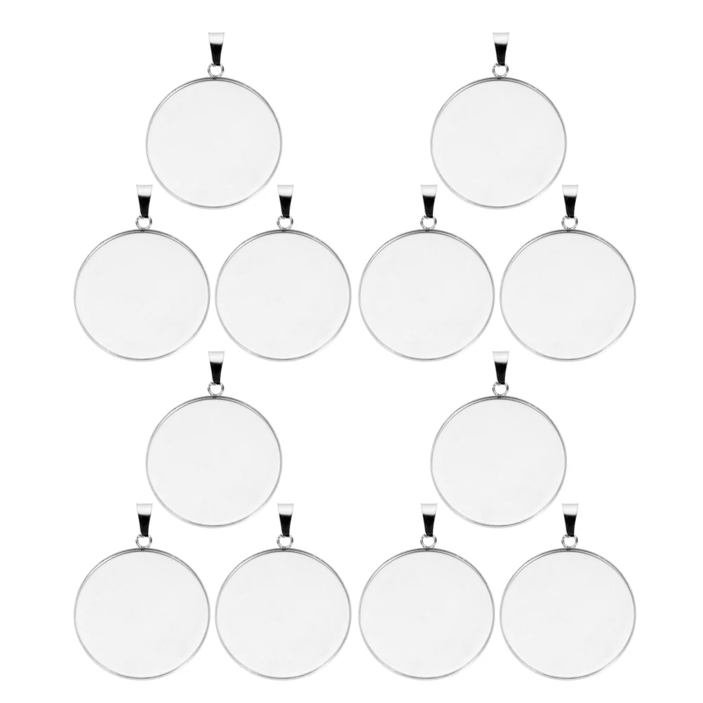 

30pcs Round Bezel Pendant Trays Stainless Steel Cabochon Base Blanks Trays Diy Jewelry Making 30Mm Time Gem Setting Sunflower