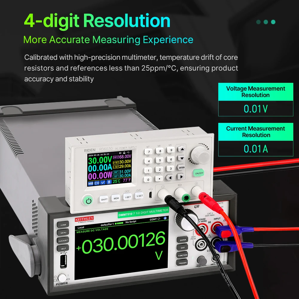 Digital DC Power Supply 30A 1800W RD6030W Power Module Regulator Current Voltage Protection with Wifi Communication Board