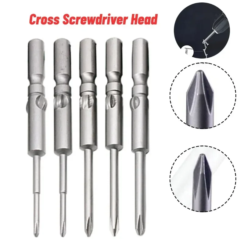 

1 шт., крестовая отвертка, 6 мм, круглый хвостовик PH00 PH0 PH1, магнитные электрические крестовые отвертки, биты для отверток 802