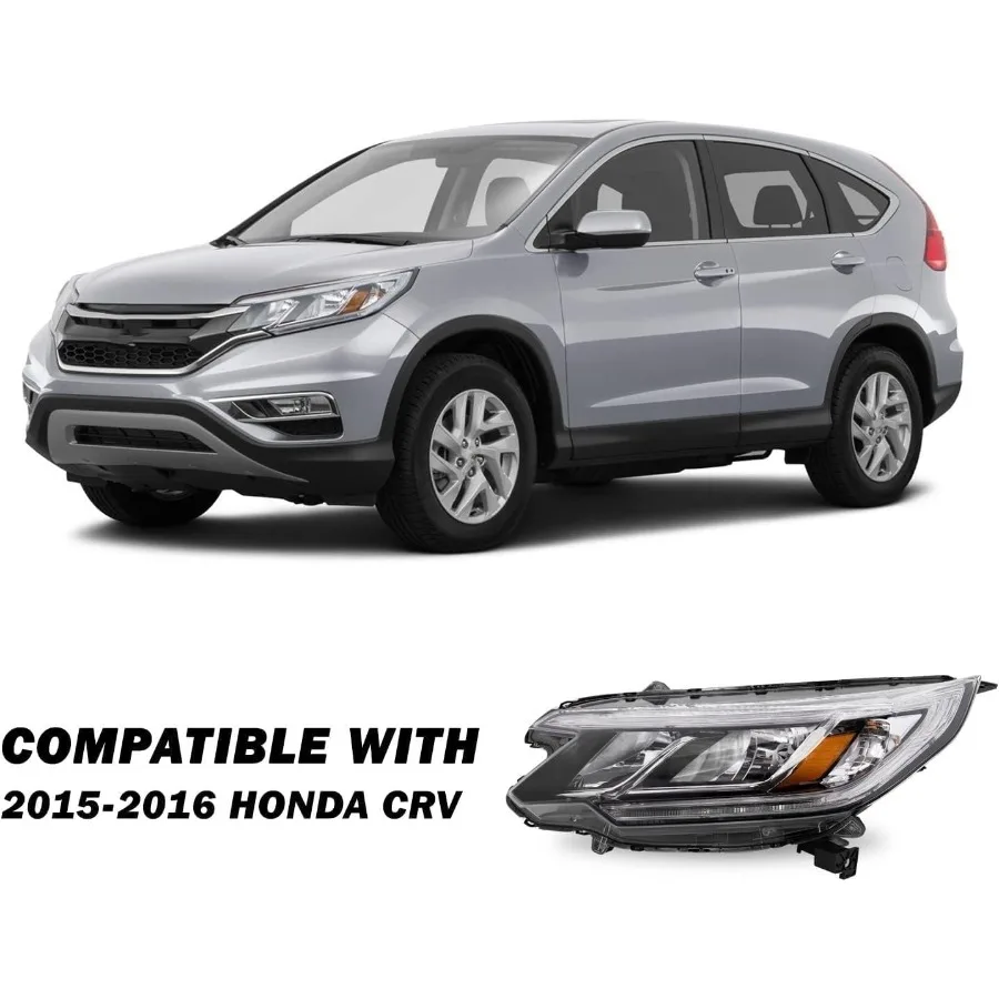 مجموعة مصابيح أمامية LED DRL لـ 20152016 طقم استبدال Honda CRV مع رؤية محسنة وتصميم جمالي حديث متوافق