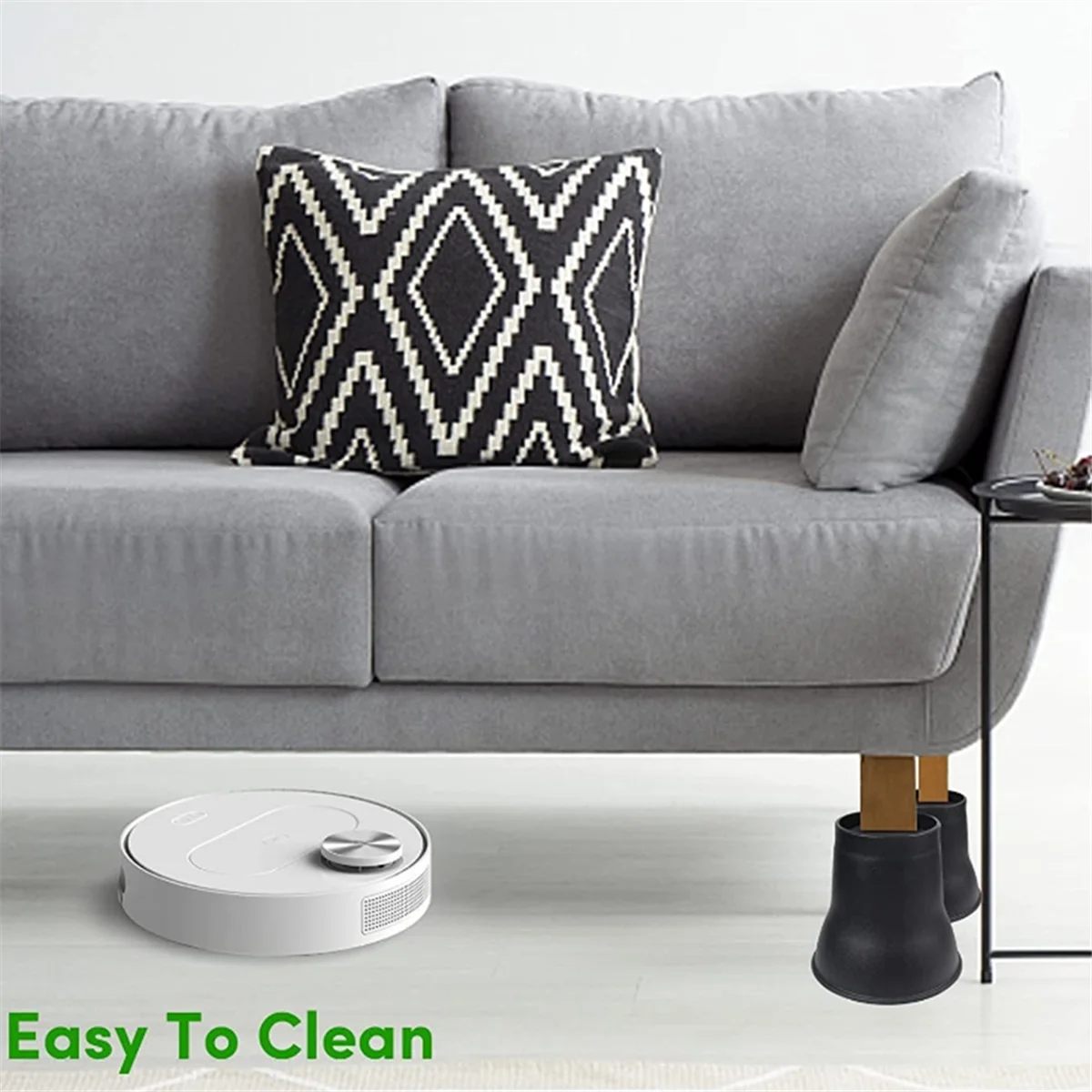 A04I 4 PCS Cama Risers 6 Polegada Heavy Duty Redondo Móveis Risers para Cama Mesa Sofá Cama Elevadores Risers