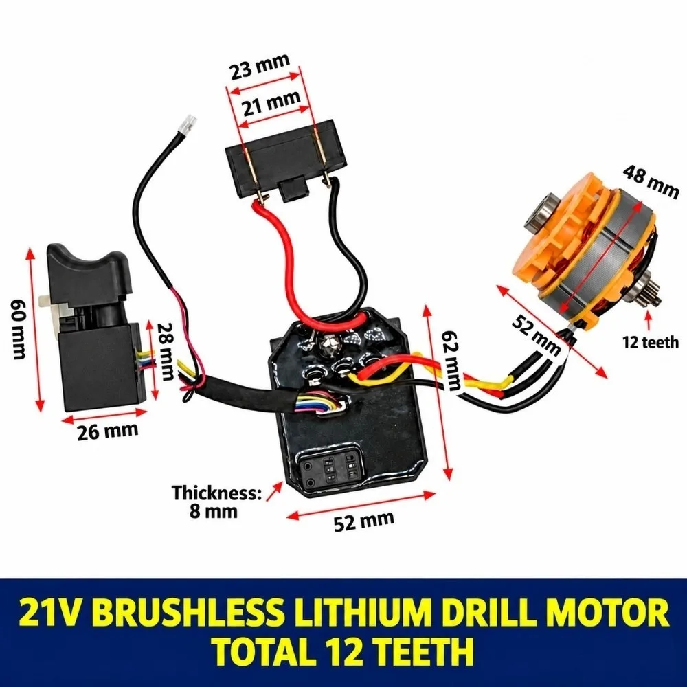 Brushless Motor Brushless Motor Stator Cordless Design Stator Coil Drill Control Board for Dayi Style Electric Drill