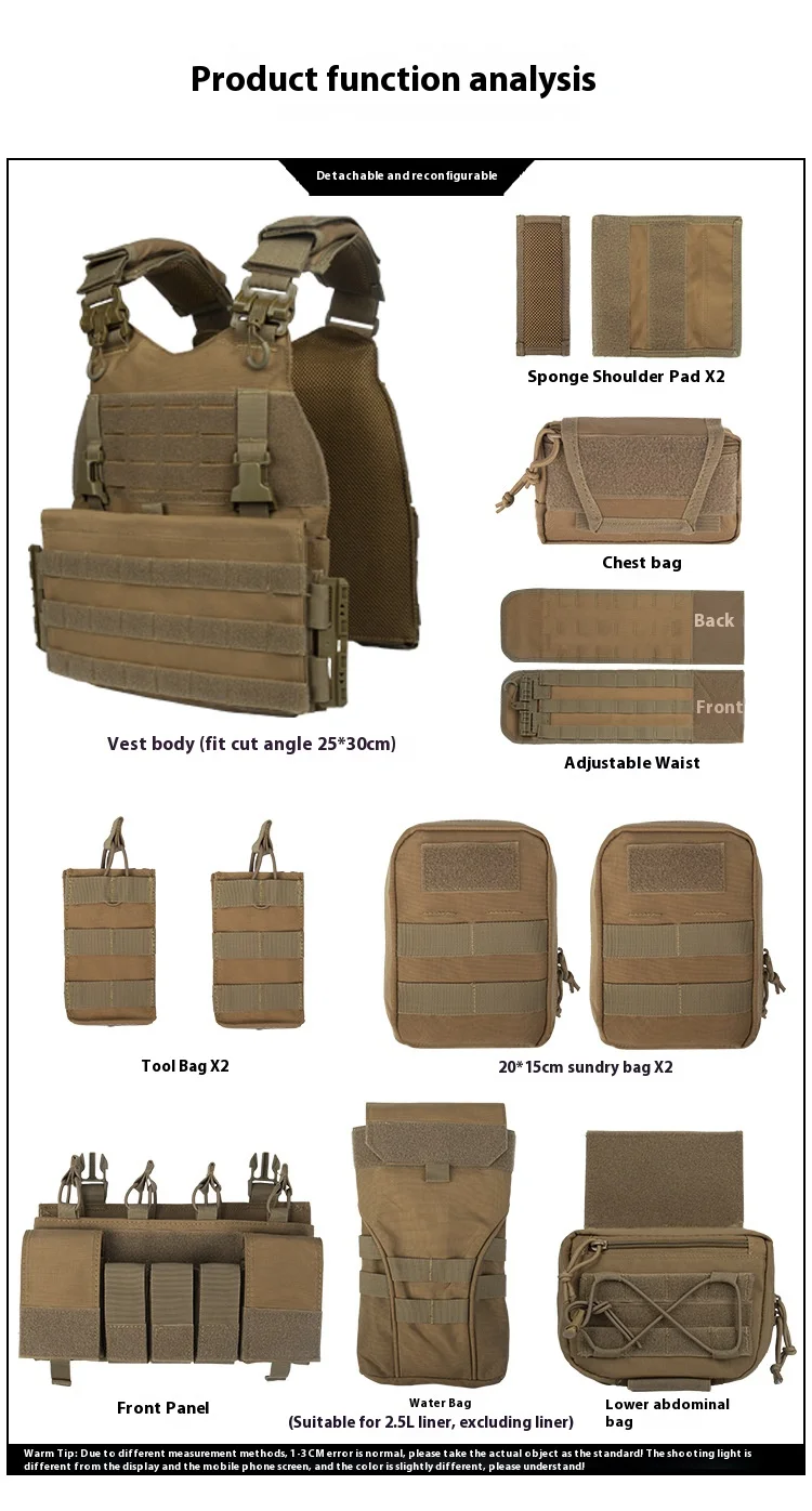 YAKEDA 8832 Tactical Vest - Hunting Tactical Vest - Outdoor Tactical - Full-coverage Vest