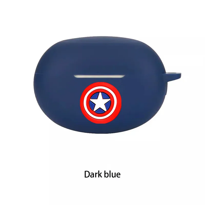 غطاء جراب سماعة أذن برسوم كرتون مارفل لهواتف Realme Buds Air5 Pro ، سماعات أذن لاسلكية من السيليكون ، صندوق شحن ، غلاف واقي مع خطاف