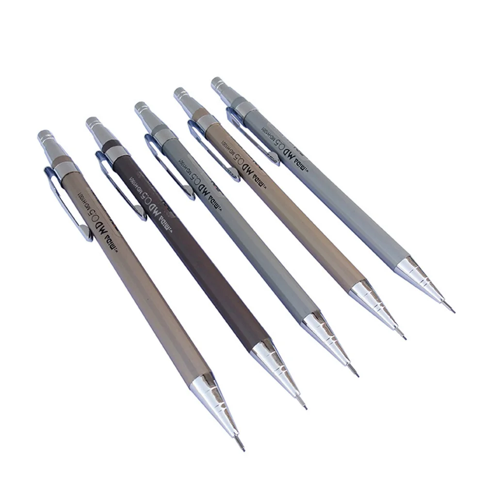 15Pcs Student Mechanical Pencil Set Retractable Tip for Exam Writing Drawing Drafting 0.7mm Refill Included