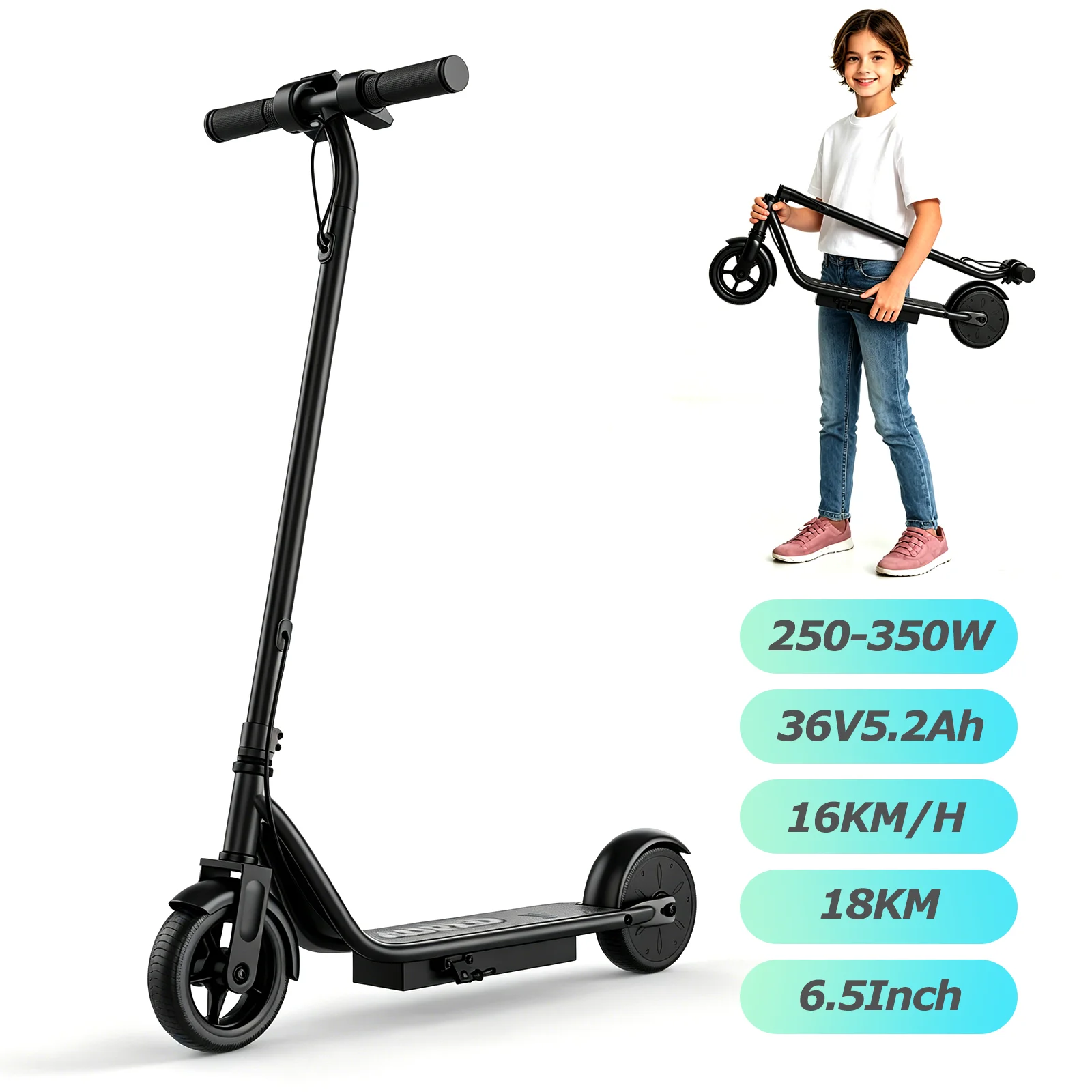 AOVOPRO Y1PLUS Elektrische Scooter Krachtige Motor 36V 10.5AH Grote Capaciteit Batterij 35KM Lange Actieradius 8.5Inch Band met Slimme APP Kick City Commuter EScooter